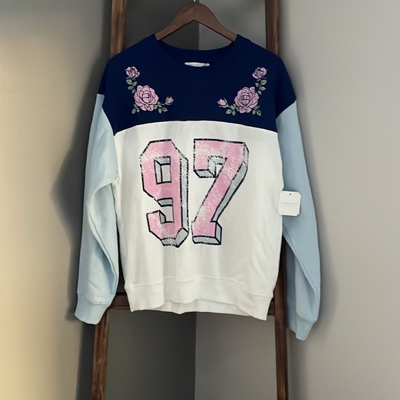 Altar’d State Floral Graphic Sweatshirt with 97 - Picture 2 of 5